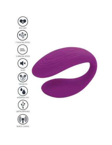 XOCOON - BOUND LOVE COUPLES VIBRATORIUS ŽIEDAS VIOLETINIS