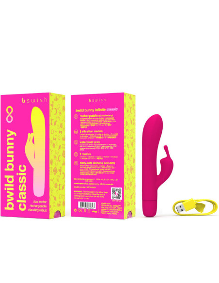 B SWISH - BWILD BUNNY INFINITE CLASSIC įkraunamas vibratorius rožinis silikonas