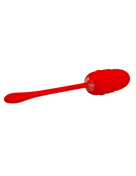 PRETTY LOVE - VIBRATING EGG WITH RED RECHARGEABLE MARINE TEXTURE