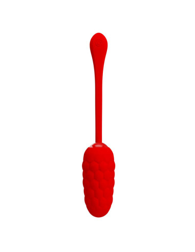 PRETTY LOVE - VIBRATING EGG WITH RED RECHARGEABLE MARINE TEXTURE
