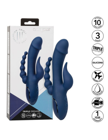 CALEXOTICS - VIBRATOR TRIPLE ORGASM BLUE