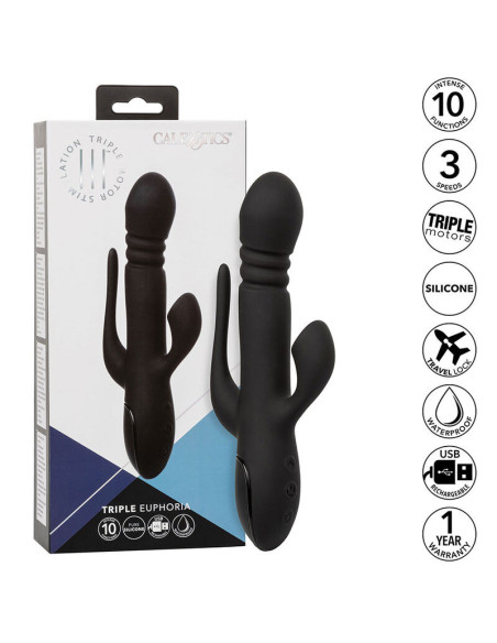 CALEXOTICS - VIBRATOR TRIPLE EUPHORIA BLACK