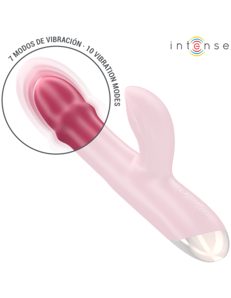 INTENSE - CHLOE DAUGIAFUNKCINIS VIBRATORIUS 3 IN 1 RAUDONAS