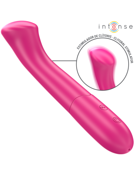 INTENSE - PATY VIBRATORIUS 19 CM LANKSTUS 10 VIBRAVIMŲ MODELIS 2 ROŽINIS