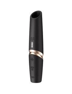 SATISFYER - PERFECT KISS WAVE CLITORIS STIMULATOR BLACK - GOLD