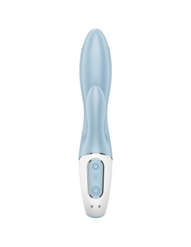 SATISFYER - PRIPUČIAMAS VIBRUOJAMAS TRIUKŠIS SU AIR PUMP 1 MĖLYNA