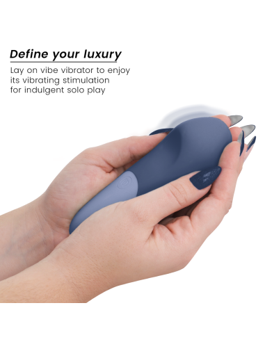 WOMANIZER - VIBE LAY-ON TYLUS VIBRATORAS TAMSIAI MĖLYNAS