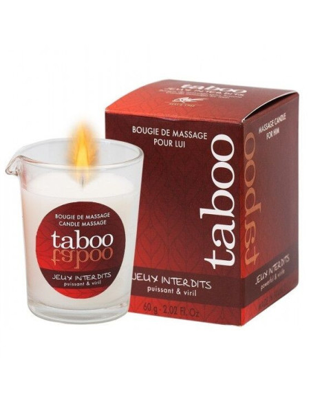 RUF - TABOO MASAŽINĖ ŽVAKĖ JAM JEUX INTERDITS LAUKINIŲ KERPIŲ AROMAS