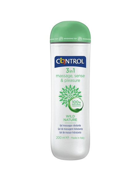 KONTROLĖ – WILD NATURE GEL MASAJE 3 EN 1 200 ML