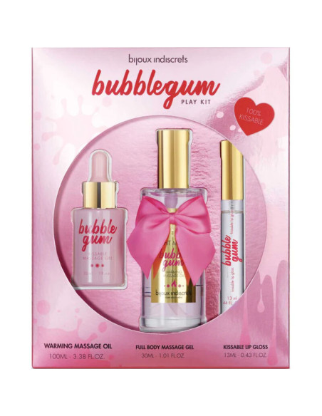 BIJOUX - INDISCRETS ŽAIDIMŲ RINKINYS SU KRAMTOMOSIOS GALIOS ALIEJINIU GELIU IR LŪPŲ BLYKSNIU
