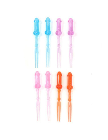 DIABLO PICANTE - COLORED PENIS SKEWERS 8 UNITS