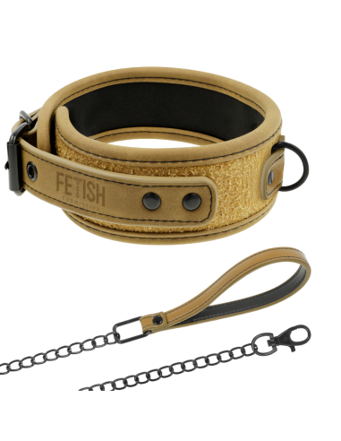 FETISH SUBMISSIVE ORIGEN - NEOPRENE LINED NECKLACE WITH CHAIN