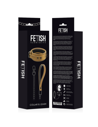 FETISH SUBMISSIVE ORIGEN - NEOPRENE LINED NECKLACE WITH CHAIN