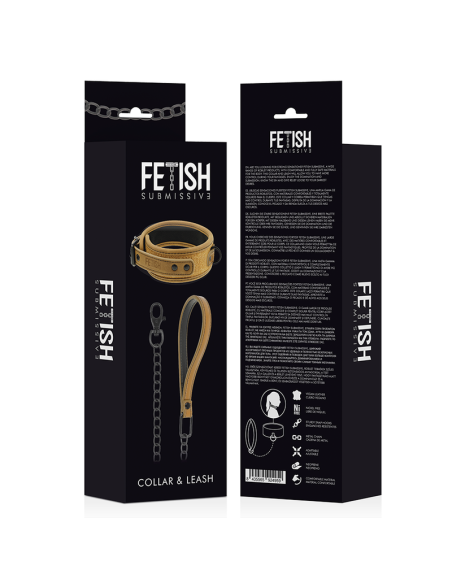 FETISH SUBMISSIVE ORIGEN - NEOPRENE LINED NECKLACE WITH CHAIN