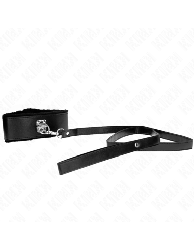 KINK - KAKLO PAVADĖLIS SU PAVADĖLIU 116 CM SU SIDABRINĖMIS KNIEDĖMIS, MODELIS 4, JUODAS, REGULIUOJAMAS 40-48 CM X 6 CM