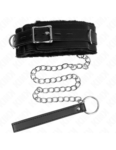 KINK - ANTKAKLIS SU PAVADŽIU 65 CM SU APRIBOJIMAIS JUODAS 36-42 CM X 5,5 CM