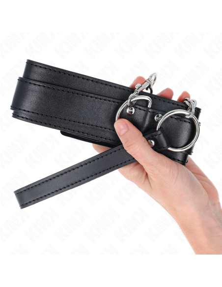 KINK - NECKLACE WITH STRAP 65 CM SILVER BUCKLES ADJUSTABLE 33-46 CM X 5.5 CM