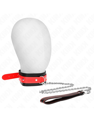 KINK - NECKLACE WITH RED STRAP 65 CM AJUSTABLE 36-43 CM X 5 CM