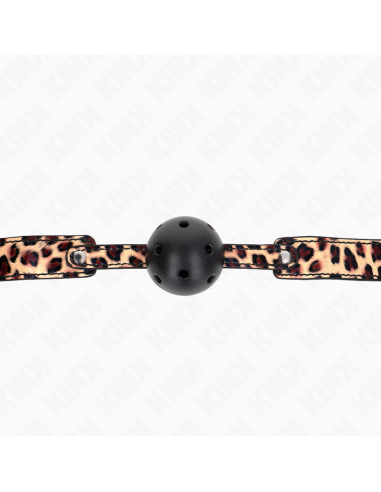 KINK - LEOPARD BREATHABLE BALL 4.5 CM GAG 65 x 2.5 CM
