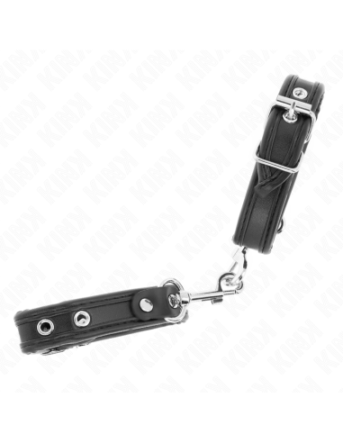 KINK - MINI JUODOS REGULIUOJAMOS APYRANKĖS SU KNIEDĖMIS 16-22 CM X 2 CM