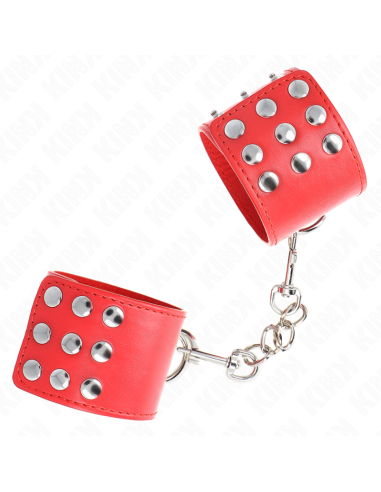 KINK - WRIST RESTRAINTS WITH SNAP FASTEN RED ADJUSTABLE 19-24 CM X 5.5 CM