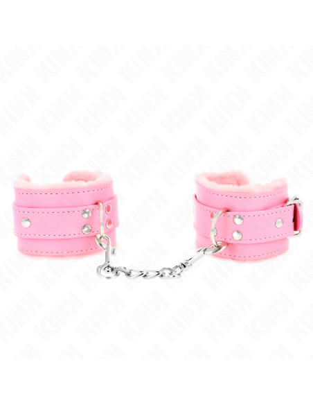 KINK - ROŽINIS KAILIO PAMUŠALAS SU RIŠO ĮTVARAIS, REGULIUOJAMAS 17–29 CM X 6 CM
