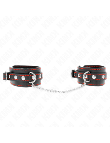 KINK - MAŽAS RIŠO ĮRAŠAS, JUODAS SU RAUDONU PAMUŠALIU, REGULIUOJAMAS 14-24 CM X 3,5 CM