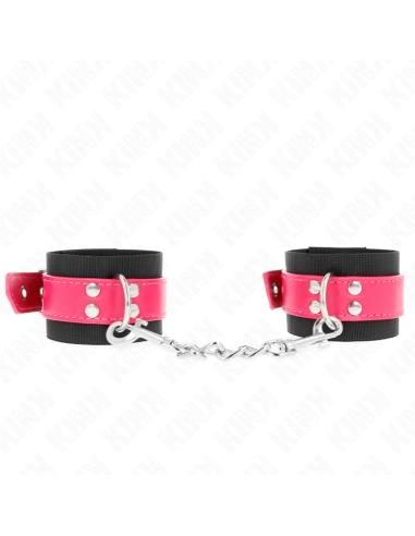 KINK - RIŠO ĮRAŠAI IŠ NAILONO, JUODI, SU ODOS DIRŽU, AVIEČIŲ RAUMENŲ SPALVOS, REGULIUOJAMI 19-29 CM X 5,1 CM