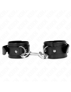 KINK - WRIST RESTRAINTS-SINGLE RIVET ROW BLACK ADJUSTABLE 17-28 CM X 5 CM 2