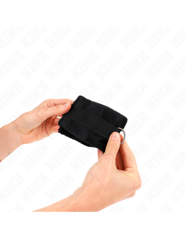 KINK - BEGINNER FUR HAND CUFFS BLACK 30 X 7 CM