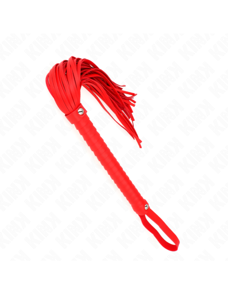 KINK - PLATAŽAS SU RAUDONA TEKSTŪRUOTA RANKENA 48,5 CM