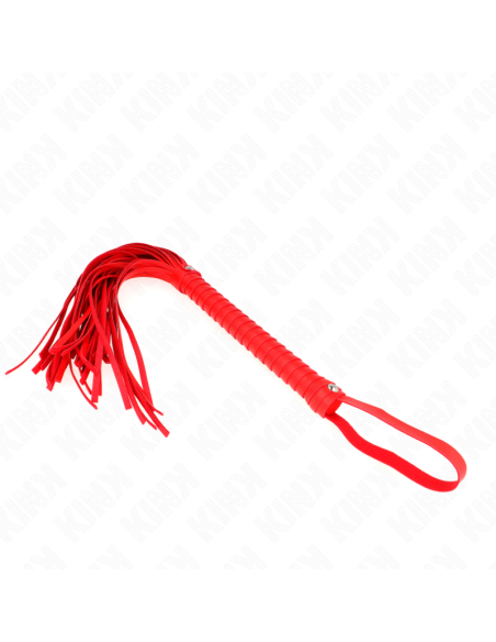 KINK - PLATAŽAS SU RAUDONA TEKSTŪRUOTA RANKENA 48,5 CM
