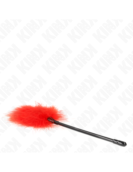 KINK - RED TICKLE FEATHERS USED FOR THE BONDAGE KIT 27 CM