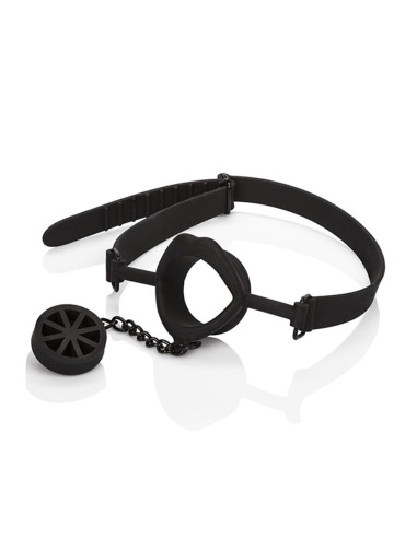 CALEXOTICS - SCANDAL GAG WITH BLACK SILICONE PLUG