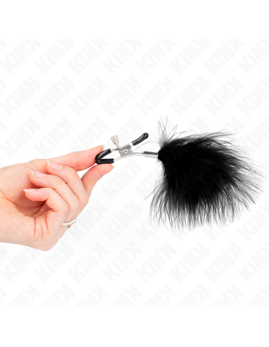 KINK - Plunksninis spenelių laikiklis, juodas, 7 cm