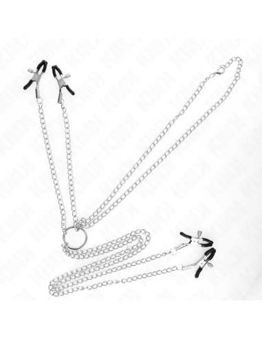 KINK - 4 NIPPLE AND CLIT CLAMPS ADJUSTABLE SILVER