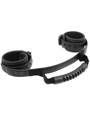 FETISH SUBMISSIVE - NOPRENE LINING HANDCUFFS WITH HANDLE