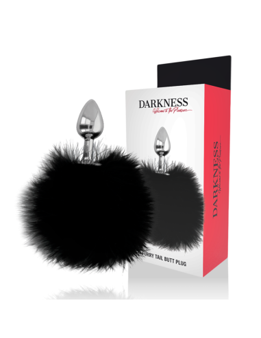 DARKNESS - PAPILDOMAS ANALINIS UŽPAKALIS SU UODEGU JUODAS 7 CM