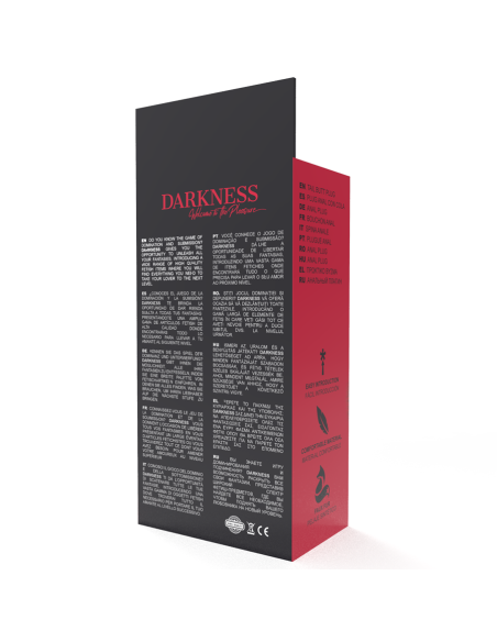 DARKNESS - PAPILDOMAS ANALINIS UŽPAKALIS SU UODEGU JUODAS 7 CM