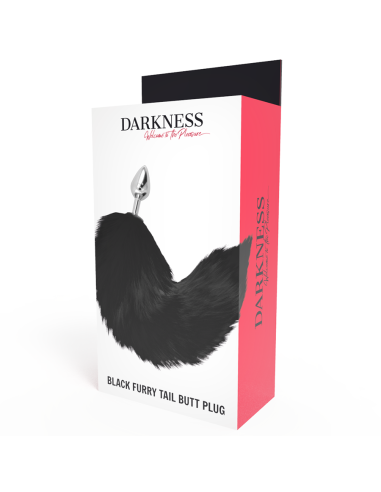 DARKNESS - SIDABRINIS ANALINIS KAIŠTIS 8 CM SU JUODĄJA UODEGĖLE
