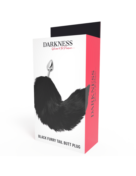 DARKNESS - SIDABRINIS ANALINIS KAIŠTIS 8 CM SU JUODĄJA UODEGĖLE