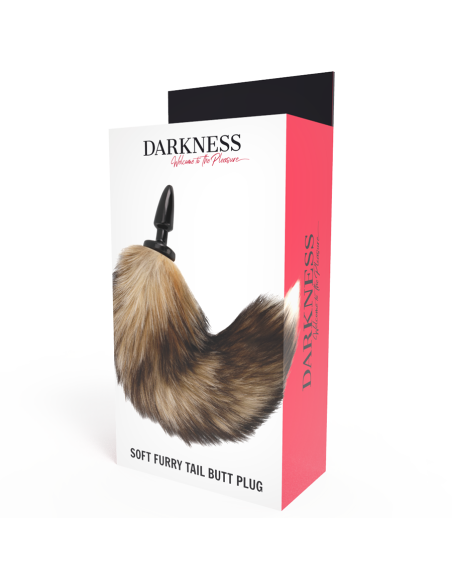 DARKNESS - NATŪRALI UODEGĖ SU SILIKONINIU ANALINIU KAIŠTU 10 CM