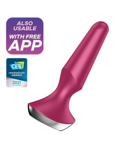 SATISFYER - KAIŠTUKAS ILICIOUS 2 KAIŠTUKŲ VIBRATORIUS GERAS AVIETINĖS SPALVOS