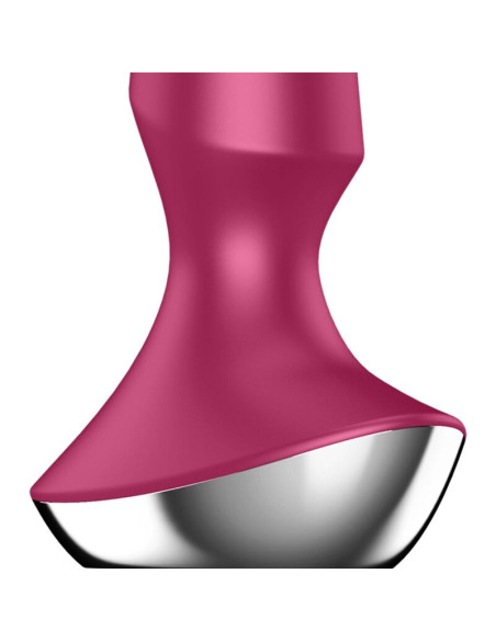 SATISFYER - KAIŠTUKAS ILICIOUS 2 KAIŠTUKŲ VIBRATORIUS GERAS AVIETINĖS SPALVOS