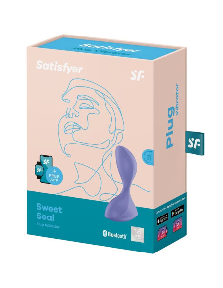 SATISFYER - SWEET SEAL VIBRATING PLUG APP VIOLET