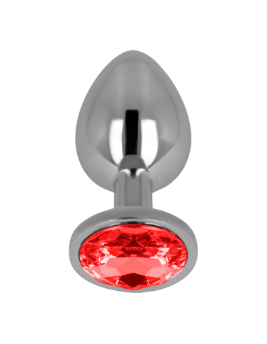 OHMAMA - ANAL PLUG WITH RED CRYSTAL 8 CM
