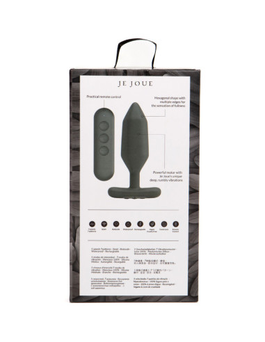 JE JOUE - ONYX analinis kaištis vibratorius, juodas