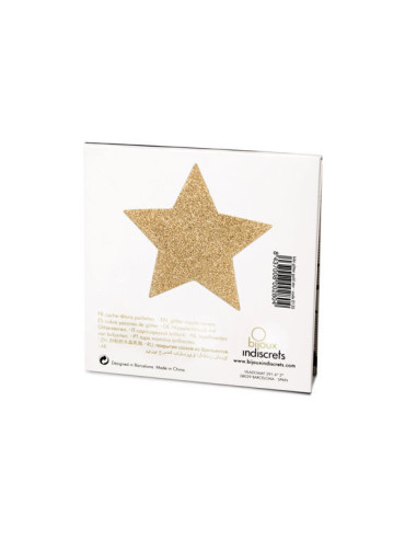 BIJOUX - INDISCRETS FLASH GOLDEN STAR spenelių dangteliai