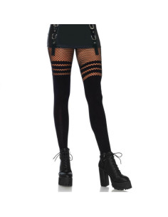LEG AVENUE - PANTYHOUSE WIT FISNHET STRIPES