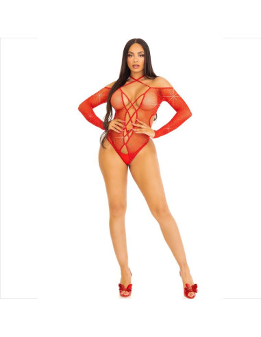 KOJŲ ALĖJA – BODY CROTHLESS SU BLIZGIA RAUDONA SPALVA